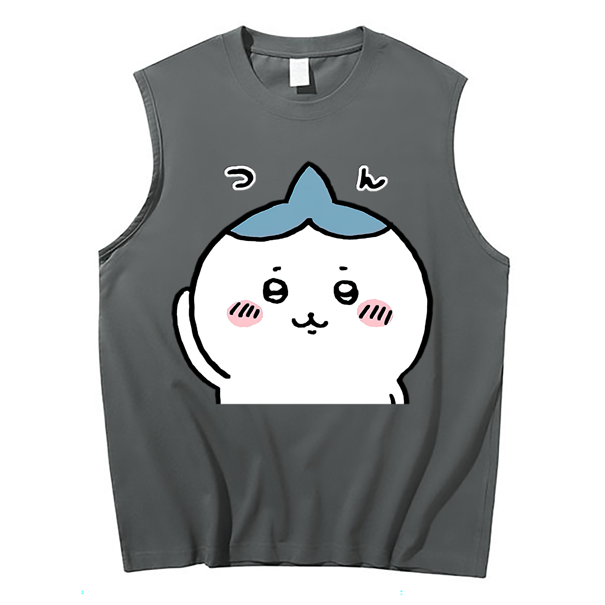 （画像用） ちいかわ ハチワレ Chii-kawa hachiware コットン100％タンクトップ（フロントプリント）